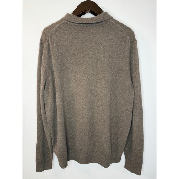 Black Brown 1826 Cashmere Collar Sweater Long Sleeve Preppy Men's XL - Picture 6 of 7